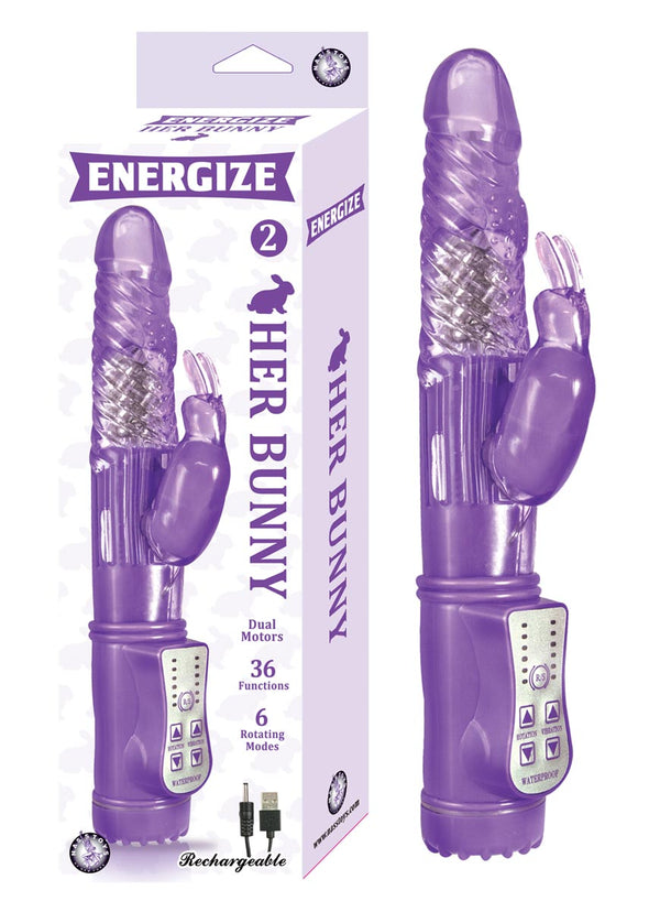 Nasstoys Energize Her Bunny 2 Purple Rechargeable Rabbit Vibrator