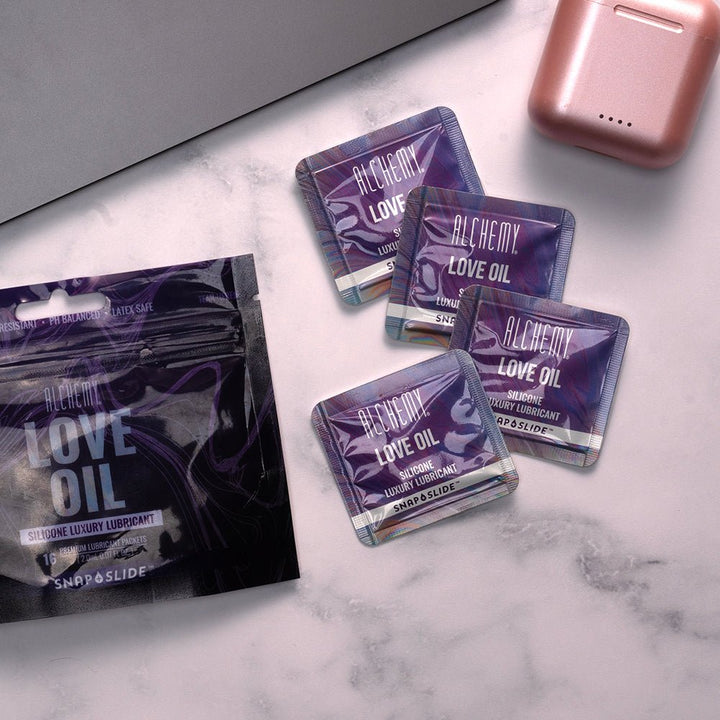 Alchemy Love Oil Snap + Slide Silicone Lube 16ct. - LUBES - Romeo Romeo