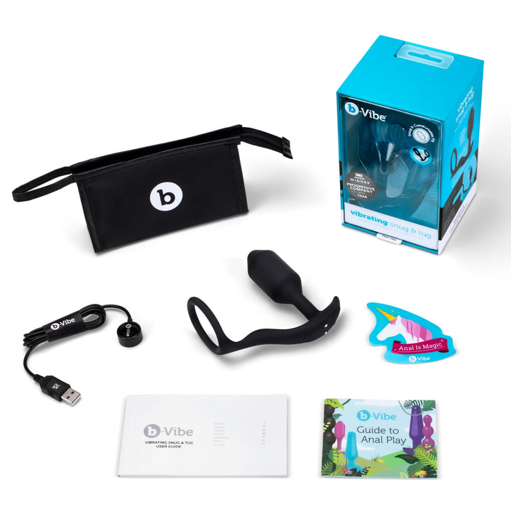 B - Vibe Vibrating Snug & Tug M Black - ANAL PLAY - Romeo Romeo