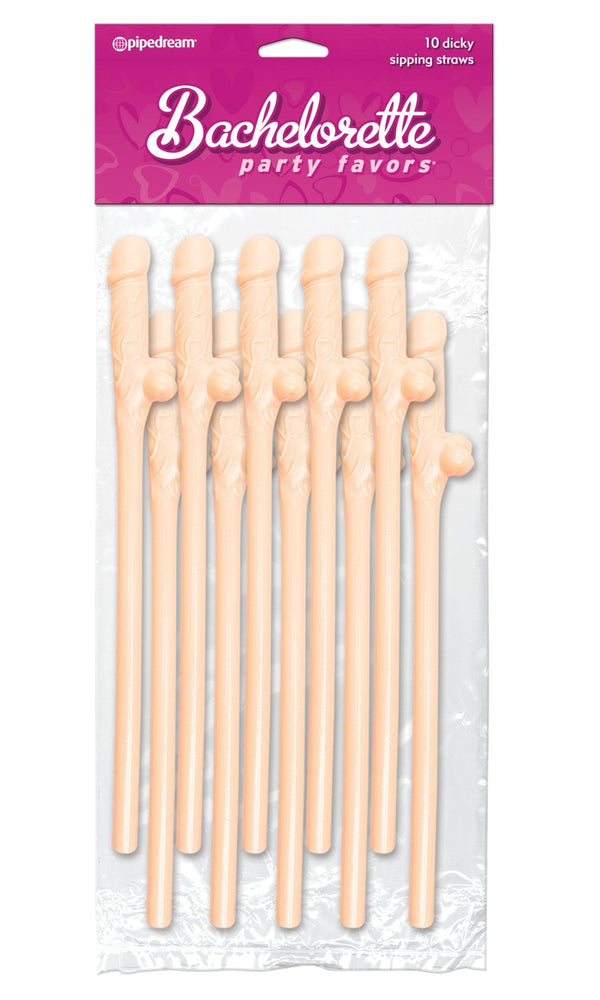 Bachelorette Party Favors Dick Sipping Straws - MORE - Romeo Romeo