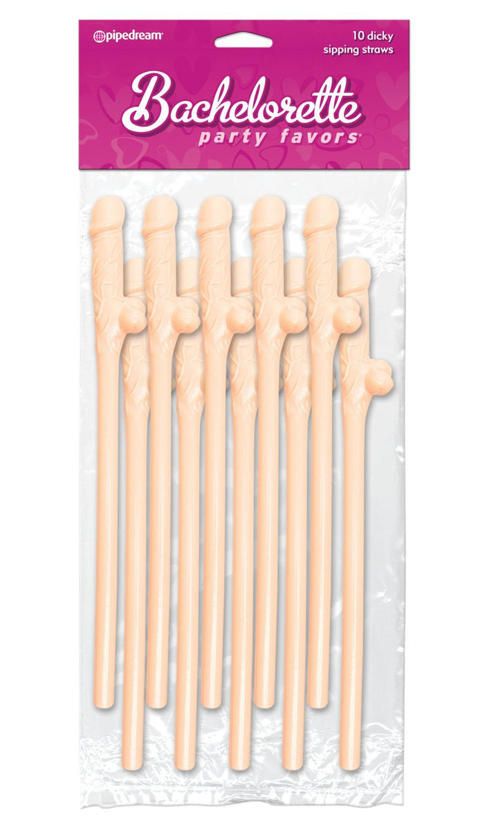 Bachelorette Party Favors Dick Sipping Straws - MORE - Romeo Romeo