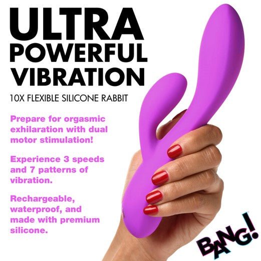 Bang! 10X Flexible Silicone Rabbit - VIBRATORS - Romeo Romeo