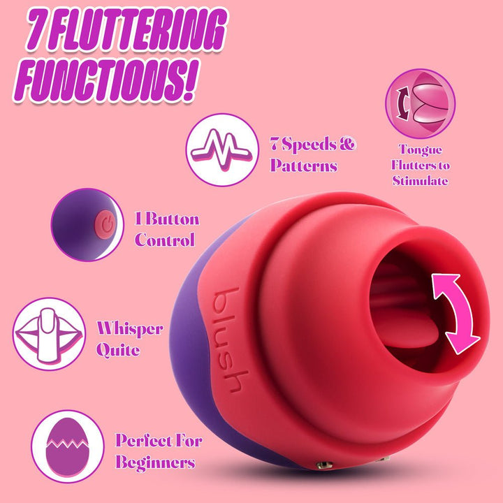 Blush Aria Flutter Tongue Purple Egg Vibrator - VIBRATORS - Romeo Romeo
