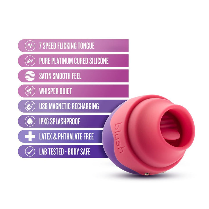 Blush Aria Flutter Tongue Purple Egg Vibrator - VIBRATORS - Romeo Romeo
