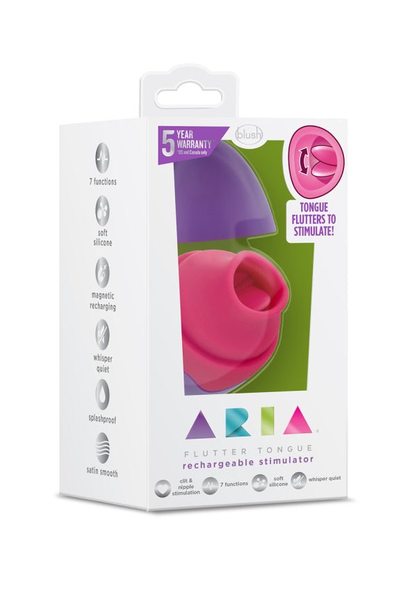 Blush Aria Flutter Tongue Purple Egg Vibrator - VIBRATORS - Romeo Romeo