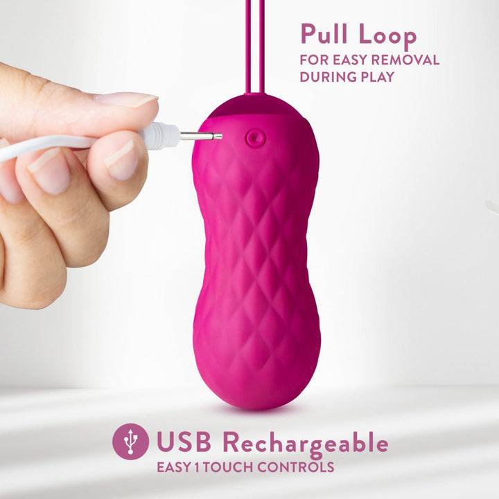 Blush Carina Velvet Egg Vibrator - VIBRATORS - Romeo Romeo