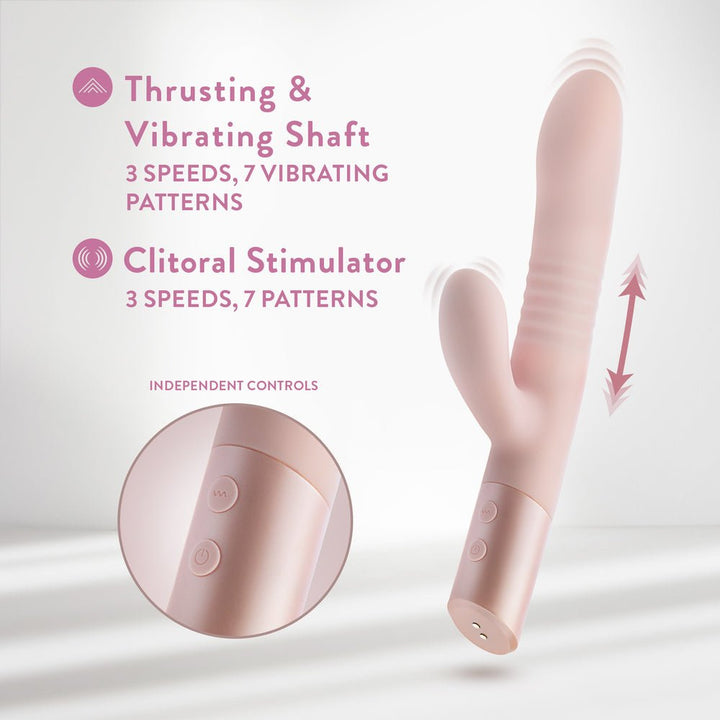 Blush Fraya Pink Rabbit Vibrator - VIBRATORS - Romeo Romeo