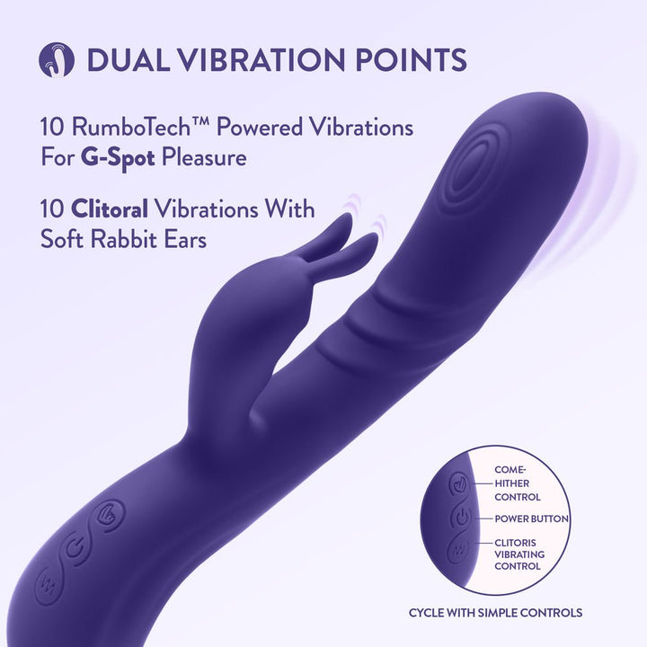 Blush Harper Midnight Rabbit Vibrator - VIBRATORS - Romeo Romeo