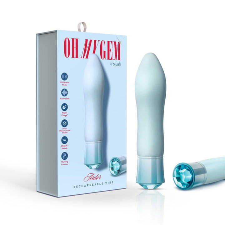 Blush Oh My Gem Ardor Aquamarine Bullet Vibrator - VIBRATORS - Romeo Romeo