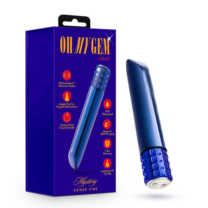 Blush Oh My Gem Mystery Vibe Sapphire Bullet Vibrator - VIBRATORS - Romeo Romeo