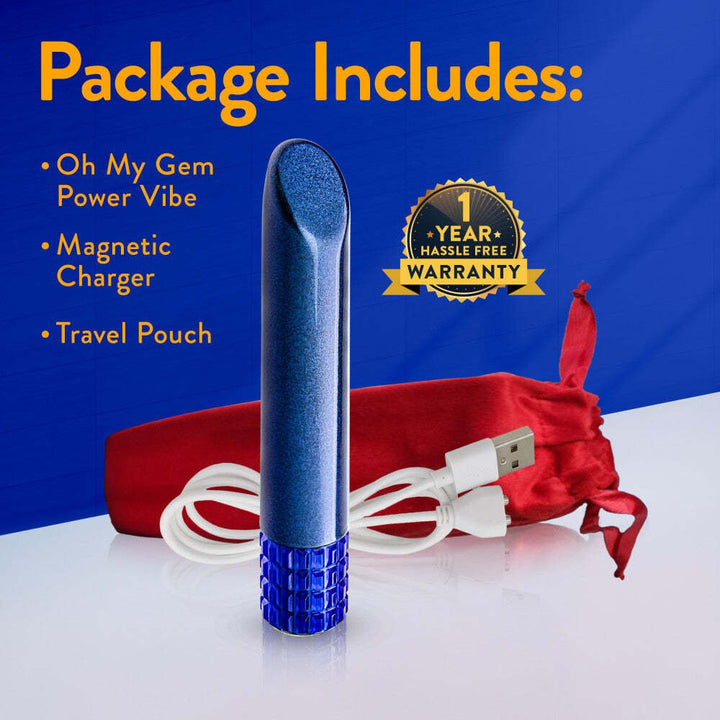 Blush Oh My Gem Mystery Vibe Sapphire Bullet Vibrator - VIBRATORS - Romeo Romeo