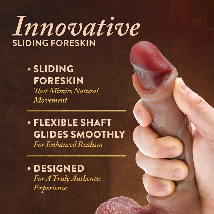Blush Renaissance DaVinci 8 Inch Sliding Foreskin Dildo - DILDOS - Romeo Romeo