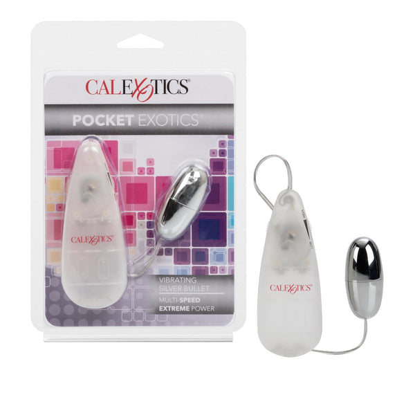 Calexotics Pocket Exotics Vibrating Silver Bullet Vibrator - VIBRATORS - Romeo Romeo