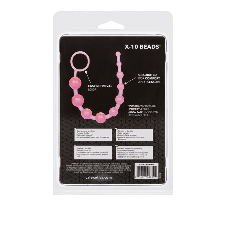 Calexotics X - 10 Silicone Anal Beads - ANAL PLAY - Romeo Romeo