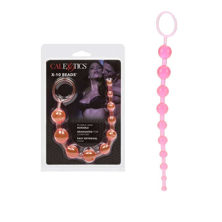 Calexotics X - 10 Silicone Anal Beads - ANAL PLAY - Romeo Romeo