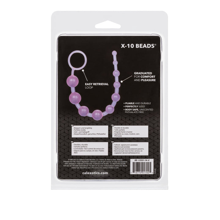 Calexotics X - 10 Silicone Anal Beads - ANAL PLAY - Romeo Romeo