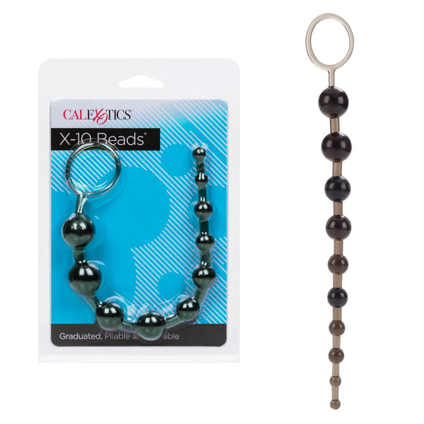 Calexotics X - 10 Silicone Anal Beads - ANAL PLAY - Romeo Romeo