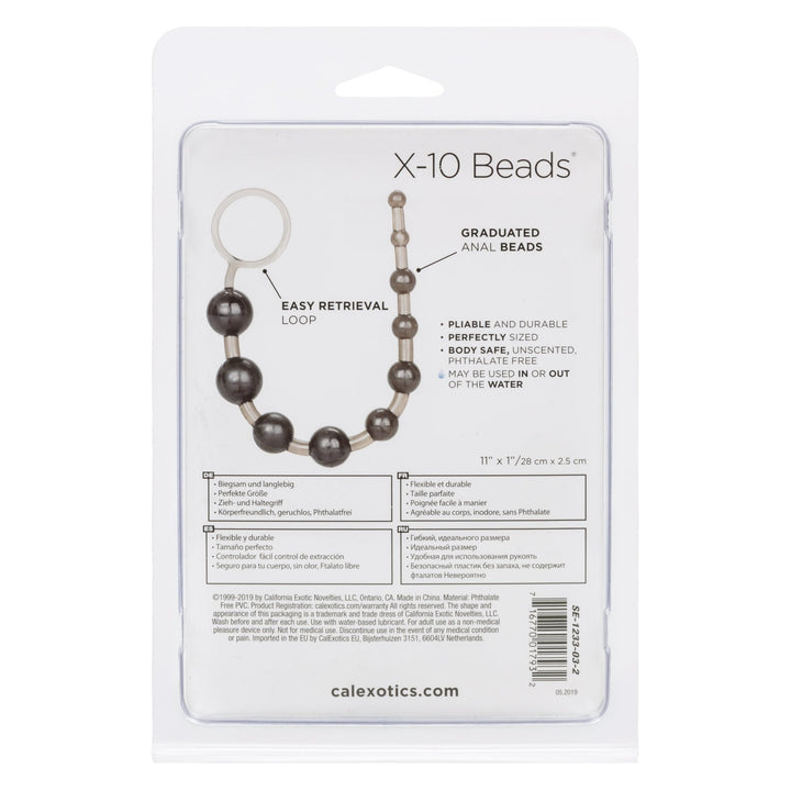 Calexotics X - 10 Silicone Anal Beads - ANAL PLAY - Romeo Romeo