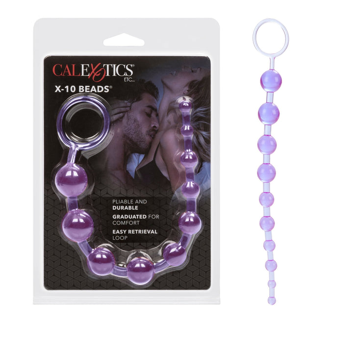 Calexotics X - 10 Silicone Anal Beads - ANAL PLAY - Romeo Romeo