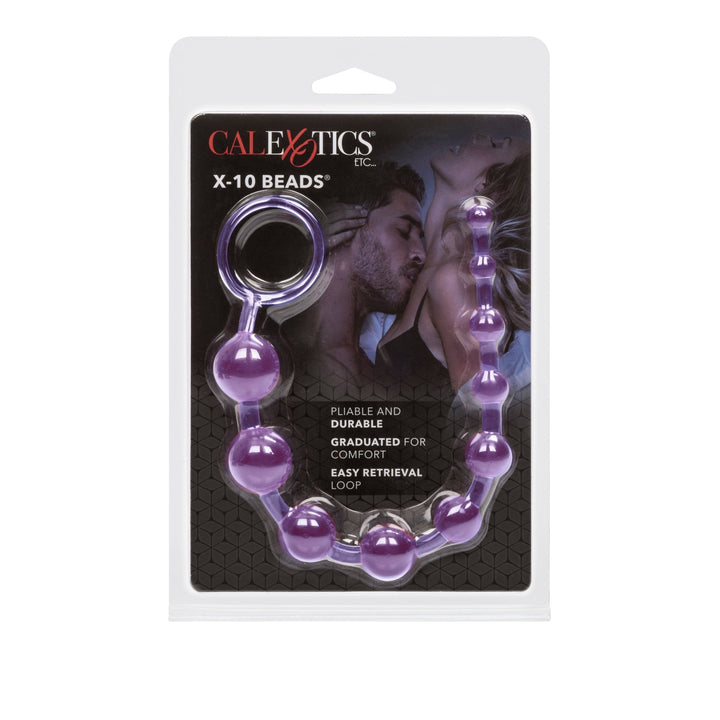 Calexotics X - 10 Silicone Anal Beads - ANAL PLAY - Romeo Romeo