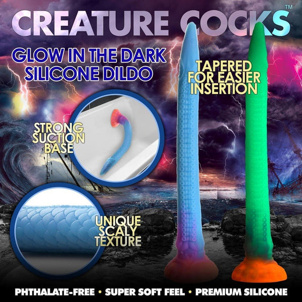 Creature Cocks Makara Glow - in - the - Dark Silicone Snake Dildo - DILDOS - Romeo Romeo