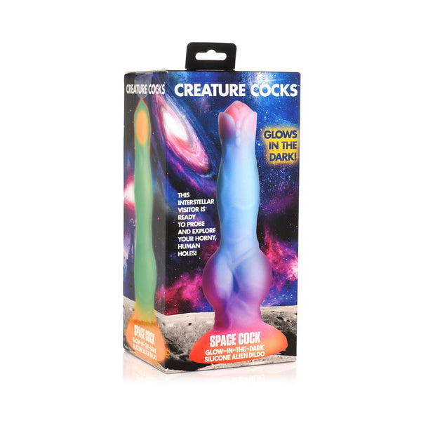 Creature Cocks Space Cock Glow - in - the - Dark Silicone Alien Dildo - DILDOS - Romeo Romeo