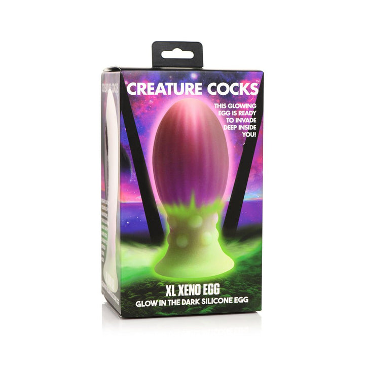 Creature Cocks: XL Xeno Egg Glow in the Dark Silicone Egg - ANAL PLAY - Romeo Romeo