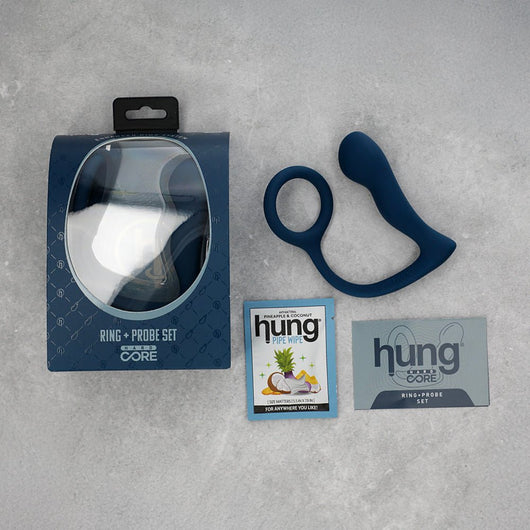 Hung Ring + Probe Set | Combo Cock Ring and Anal Plug in One | Discreet ...