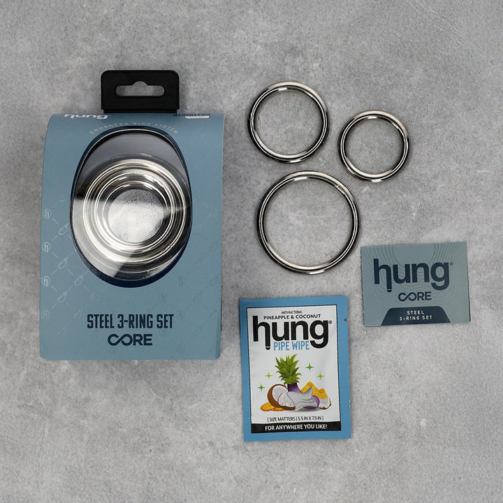 Hung Steel 3 - Ring Set - FOR HIM - Romeo Romeo