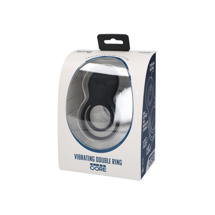 Hung Vibrating Double Cock Ring - FOR HIM - Romeo Romeo