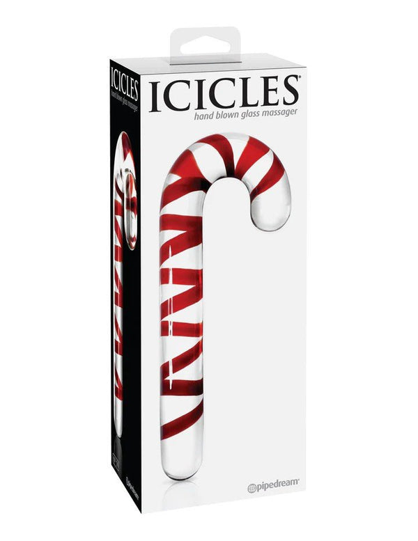 Icicles No. 59 Candy Cane Glass Dildo - DILDOS - Romeo Romeo