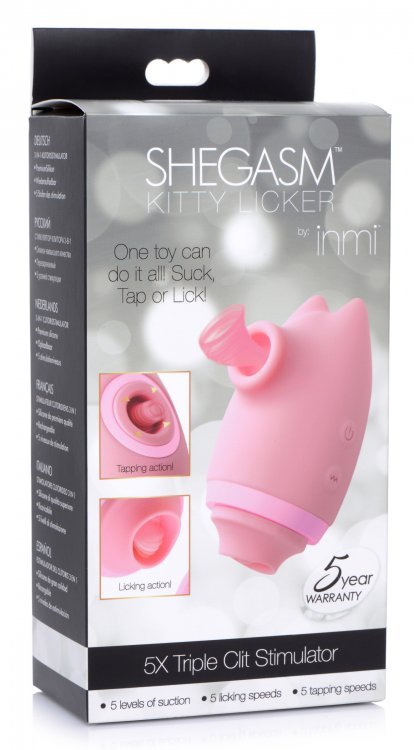 Inmi Shegasm Kitty Licker 5X 3In1 Stimulator - VIBRATORS - Romeo Romeo
