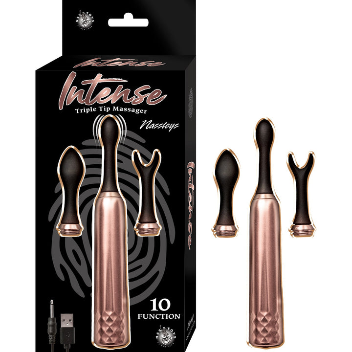 Intense Triple Tip Massager - Rose Gold - VIBRATORS - Romeo Romeo