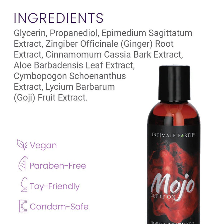 Intimate Earth Mojo Horny Goat Weed Libido Warming Lubricant 4oz - LUBES - Romeo Romeo