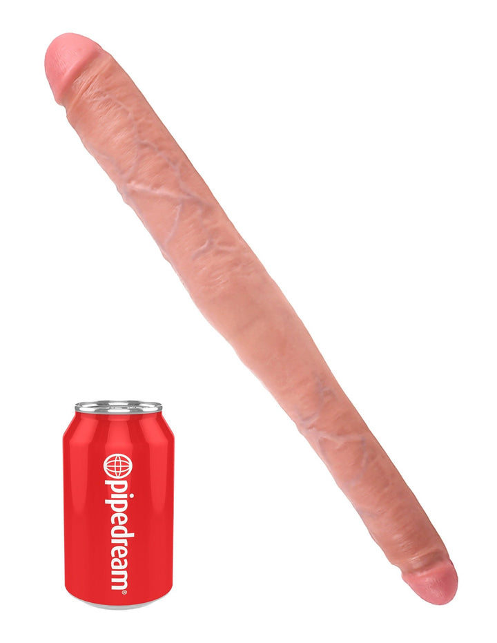 King Cock 16" Tapered Double Dildo - Light - DILDOS - Romeo Romeo