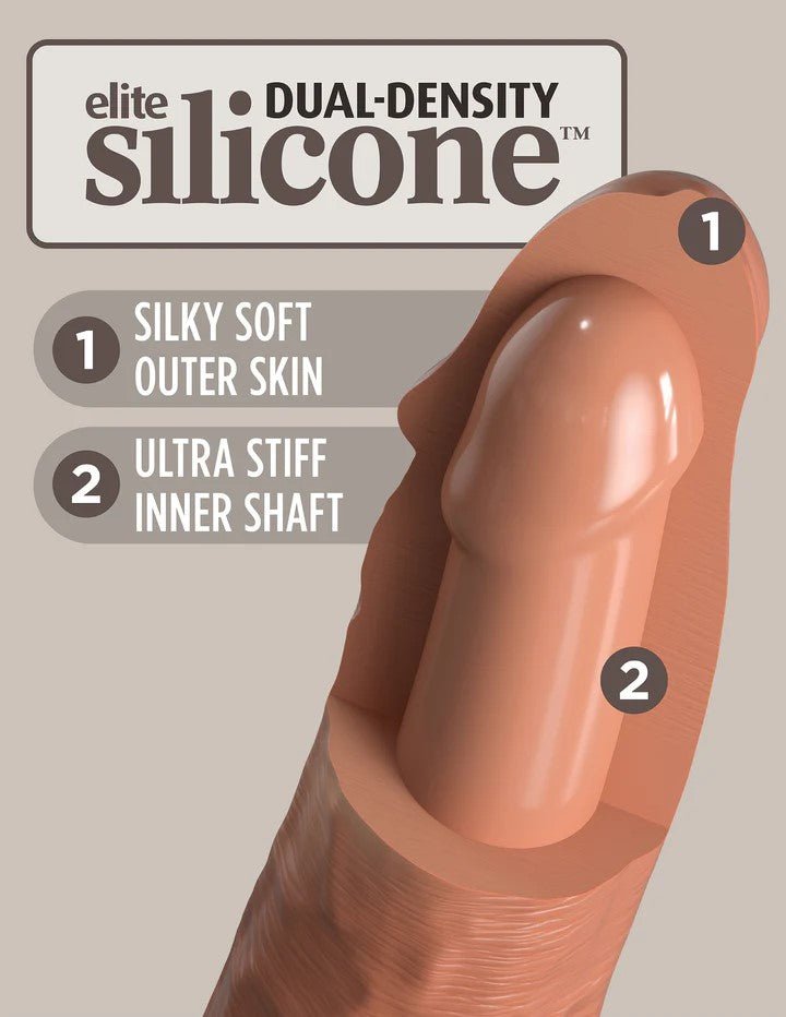 King Cock Elite 6" Dual Density Silicone Cock - DILDOS - Romeo Romeo