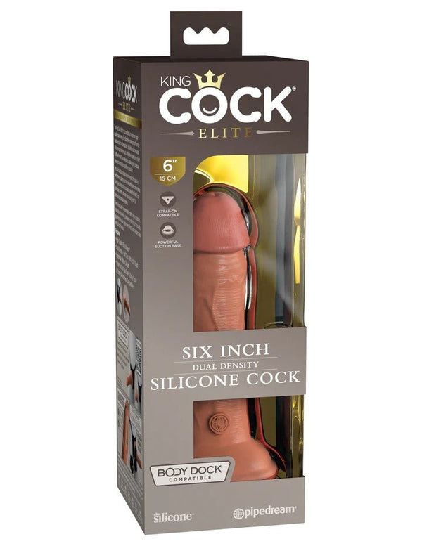 King Cock Elite 6" Dual Density Silicone Cock - DILDOS - Romeo Romeo