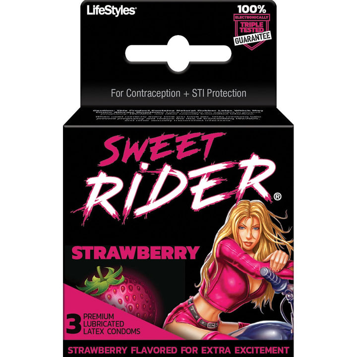 Lifestyles Sweet Rider Strawberry 3Pk - MORE - Romeo Romeo