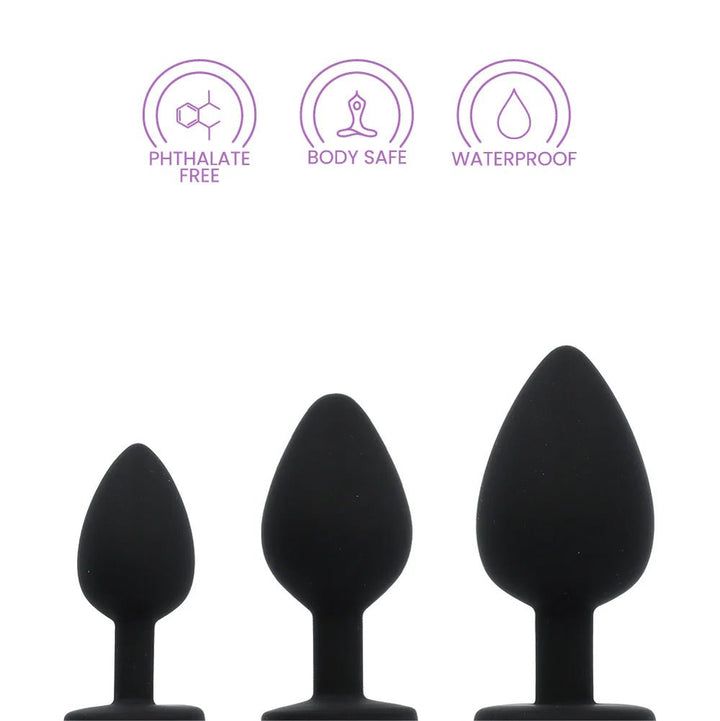 Master Series Dirty Words Silicone Anal Plug Set - ANAL PLAY - Romeo Romeo