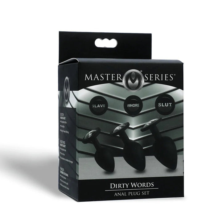 Master Series Dirty Words Silicone Anal Plug Set - ANAL PLAY - Romeo Romeo