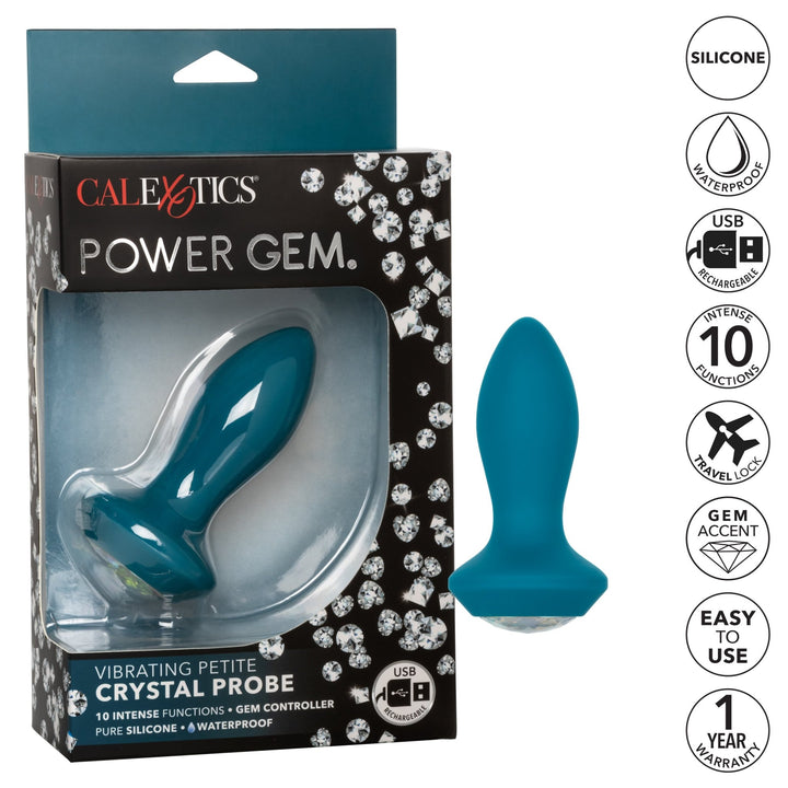 Power Gems Vibrating Crystal Petite Probe - ANAL PLAY - Romeo Romeo