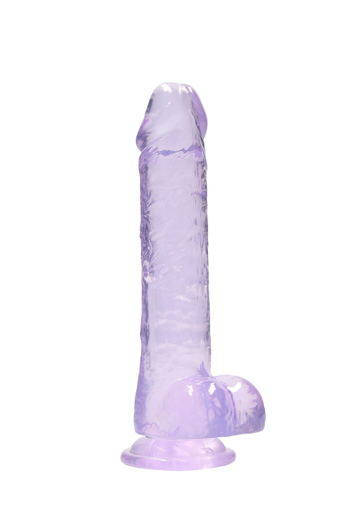 Real Rock 8" Realistic Dildo W/ Balls - Purple - DILDOS - Romeo Romeo