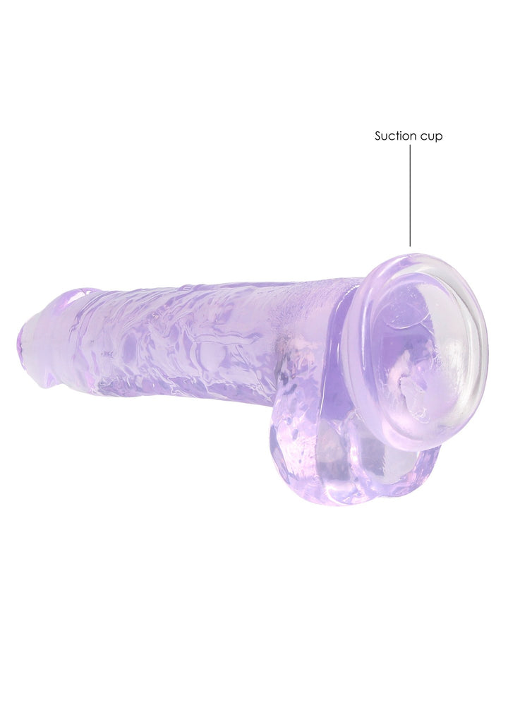 Real Rock 8" Realistic Dildo W/ Balls - Purple - DILDOS - Romeo Romeo