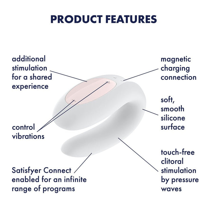 Satisfyer Double Joy White - VIBRATORS - Romeo Romeo
