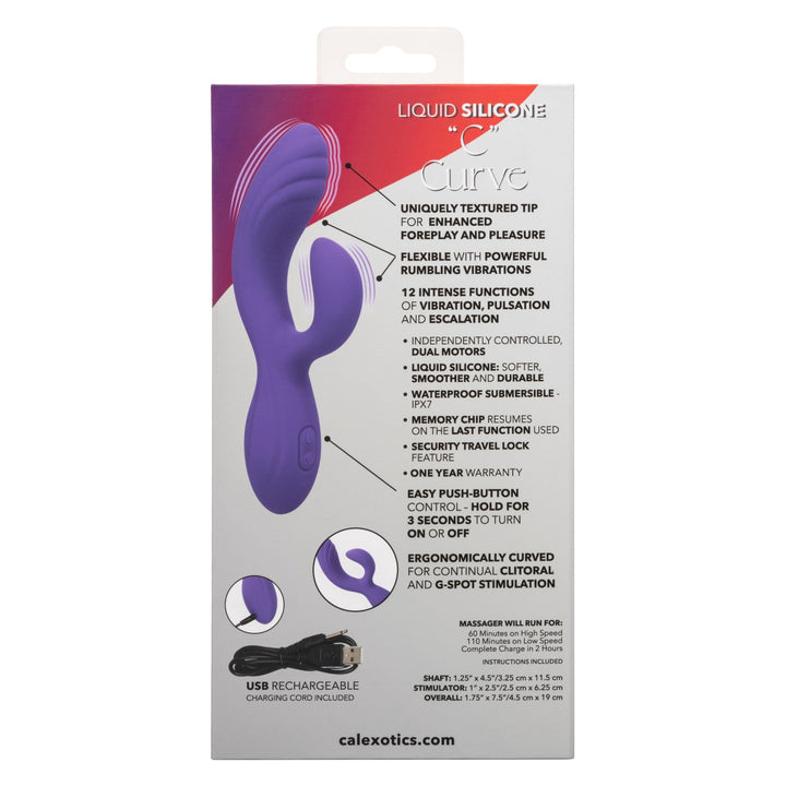 Stella "C" Curve Silicone Clit Vibrator - VIBRATORS - Romeo Romeo