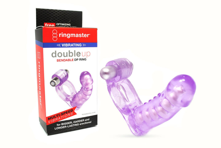 RingMaster Vibrating Double Up Bendable DP Ring - FOR HIM - Romeo Romeo